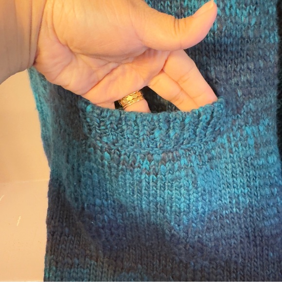 Lucky Brand Open Front Cardigan Sweater Teal Black Women Size XS - Picture 4 of 9